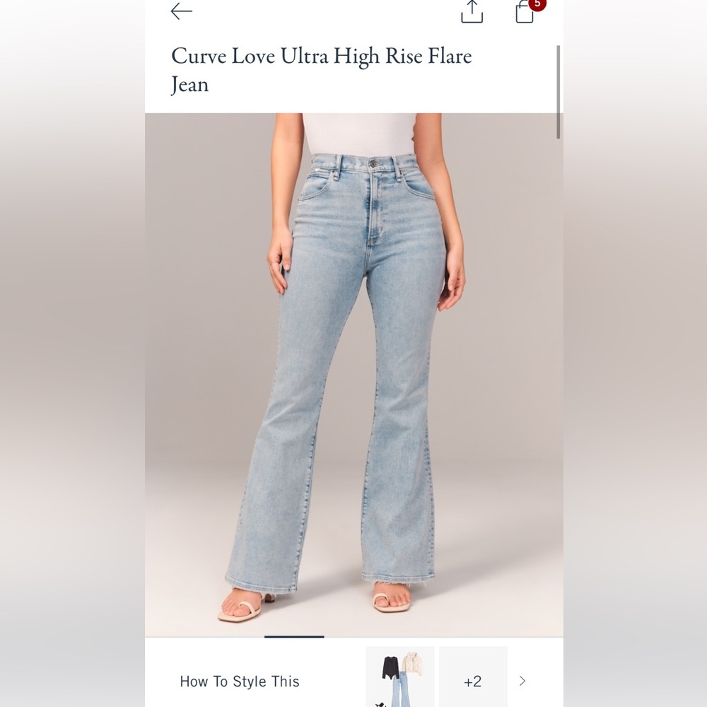 Abercrombie curve love flare jeans